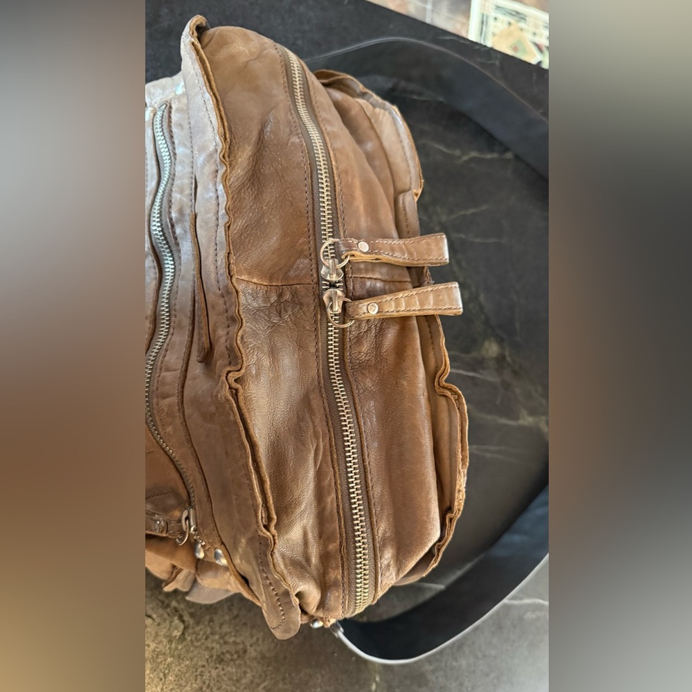 Vintage Lambskin rare Liebskind Berlin bag with purposeful distressed look. Boho - Picture 15 of 16
